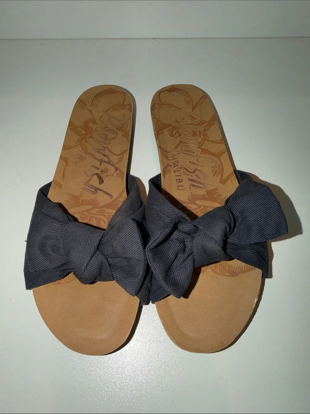 Knotted Slide Sandals in Black - Picture 1 of 4